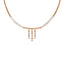 18K Rose Gold & CZ Necklace Set (19gm)