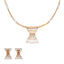 18K Rose Gold & CZ Necklace Set (25.6gm)