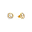 22K Yellow Gold & CZ Stud Earrings (3.8gm)