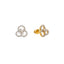 22K Yellow Gold & CZ Stud Earrings (4.5gm)