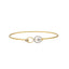 18K Yellow Gold & 0.12 Carat Diamond Bangle (3.4gm)