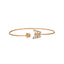 18K Rose Gold & 0.1 Carat Diamond Bangle (4gm)