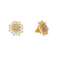 22K Yellow Gold & CZ Stud Earrings (5.9gm)