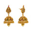22K Yellow Gold, Gem, CZ, and Pearl Temple Necklace Set (108.2gm)