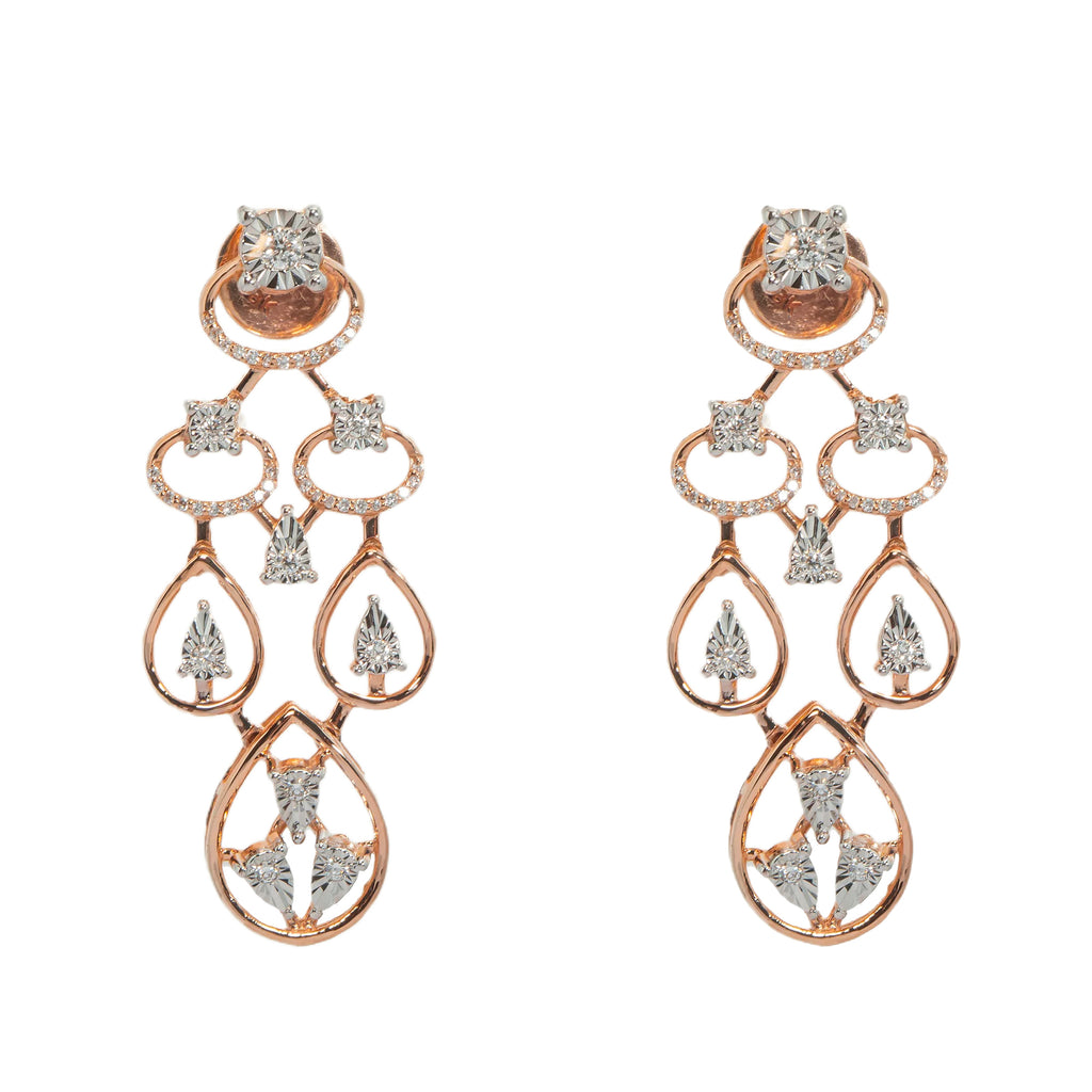 Stellar Rose Rose Gold and Diamanté Necklace Long 68028 main image 0