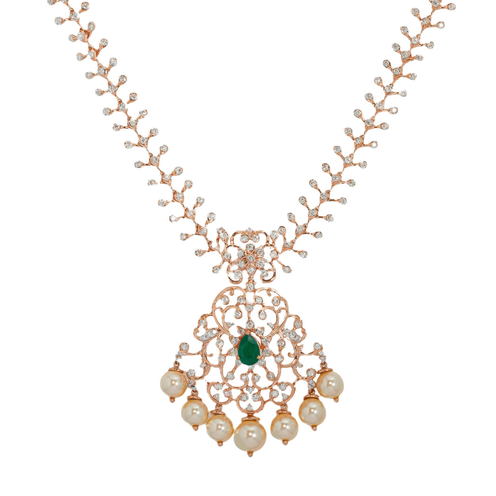 Diamond addigai necklace hotsell