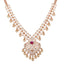 18K Rose Gold Necklace w/ 2.70ct Diamonds, Ruby, & Pearls (49.6gm)