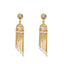 22K Multi Tone Gold Necklace & Earrings Set W/ Pearls, Multi Beaded Strands & Rain Chandelier Earrings - Virani Jewelers