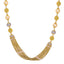 22K Multi Tone Gold Necklace & Earrings Set W/ Pearls, Multi Beaded Strands & Rain Chandelier Earrings - Virani Jewelers