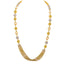 22K Multi Tone Gold Necklace & Earrings Set W/ Pearls, Multi Beaded Strands & Rain Chandelier Earrings - Virani Jewelers