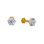 22K Yellow Gold Nose Pin W/ Prong Set Cubic Zirconia - Virani Jewelers