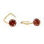 22K Yellow Gold Nose Pin W/ Prong Set Precious Ruby & Wire Hook Insert - Virani Jewelers