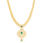 22K Yellow Gold, Emerald & CZ Necklace (104.4gm)