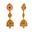 22K Yellow Gold, Emerald & Ruby Antique Jewelry Set (93.4gm)
