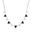 0.26ct Diamond & 1.00ct Onyx 14k White Gold Triangle Necklace - Virani Jewelers