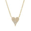 0.11ct 14k Yellow Gold Diamond Pave Heart Necklace - Virani Jewelers
