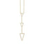 0.20ct 14k Yellow Gold Diamond Triangle Lariat Necklace - Virani Jewelers