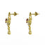 18K Multi Tone Gold Diamond Earrings & Necklace Set W/ VVS Diamonds on Flower Accented Chain - Virani Jewelers