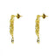 18K Multi Tone Gold Diamond Earrings & Necklace Set W/ VVS Diamond on Lariat Chain - Virani Jewelers