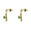 18K Multi Tone Gold Diamond Earring & Necklace Set W/ VVS Diamonds & Changeable Ruby & Emerald on Pear Shaped Pendant - Virani Jewelers