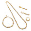 18K Multi Tone Gold Jewelry Set W/ Clustered, Glass Blast & Diamond Shaped Bead Ball Accents - Virani Jewelers