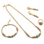 18K Multi Tone Gold Jewelry Set W/ Hammered Bead Balls & Hour Glass Bead Accents - Virani Jewelers