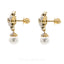 8.74CT VVS Diamond Necklace & Earring Set in 18K Gold W/ Floral Accent Design