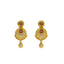22K Gold Multi Tone Gold Meenakari Drop Earrings W/ Shield Design & Feather Accents - Virani Jewelers