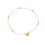 22K Multi Tone Gold Box Link Anklets Set of 2 W/ Moon Cut Gold Balls - Virani Jewelers