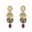 An image of the 22K gold earrings with artistic details from Virani Jewelers.
