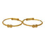 22K Gold Beaded Medallion Baby Bangles - Virani Jewelers