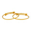 22K Yellow Gold Baby Bangles Set of 2 W/ Adjustable Bands - Virani Jewelers