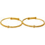 22K Gold Beaded Filigree Baby Bangle w/ Engaved Details - Virani Jewelers