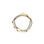 An image of the Kendall 22K gold bracelet with black beads from Virani Jewelers!