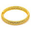 22K Yellow Gold Bangle W/ Patterned Heart & Circle Accents - Virani Jewelers