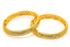 22K Yellow Gold Bangle W/ Patterned Heart & Circle Accents - Virani Jewelers