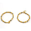 22K Yellow Gold Kids Bangle Set of 2 W/ Textured Beads & Black Beads - Virani Jewelers
