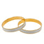 22K Multi Tone Gold Bangles Set of 2 W/ Round Laser Marks - Virani Jewelers