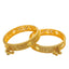 22K Yellow Gold Bangles Set of 2 W/ Hanging Gold Ball Accents - Virani Jewelers
