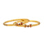 22K Yellow Gold Half Beaded Meenakari Bangles Set of 2