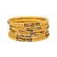 22K Yellow Gold Meenakari Bangles Set of 6