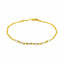 22K Multi Tone Gold Bracelet W/ 7 Inch Double Bead Chain & Smooth Texture Ball Accents - Virani Jewelers