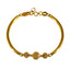 22K Yellow Gold Bracelet W/ Centered Detailed Spindle Beads - Virani Jewelers
