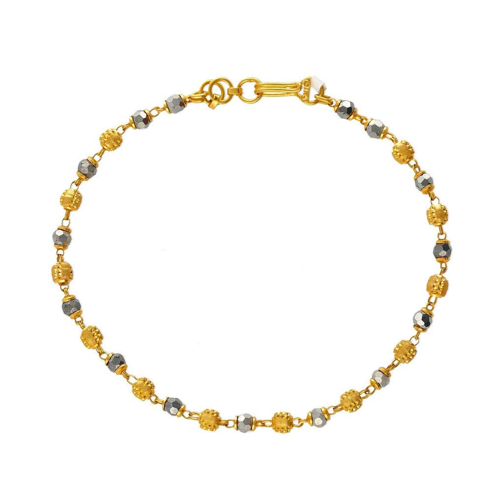 22K Yellow Gold & Black Bead Bracelet - Virani Jewelers |
The 22K Yellow Gold & Black Bead Bracelet from Virani Jewelers will surely add an air of sop...