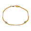 22K Multi Tone Gold Adjustable Bracelet W/ Pipe, Ball & Clustered Beads - Virani Jewelers