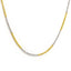 22K Multi Tone Gold Chain W/ Yellow & White Stacked Beaded Link - Virani Jewelers