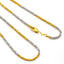 22K Multi Tone Gold Chain W/ Yellow & White Stacked Beaded Link - Virani Jewelers