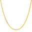 An image of the 22K gold chain with rounded wheat links from Virani Jewelers.