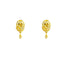22K Yellow Gold Earring & Necklace Set W/ CZ Encrusted Statement Pendant & Circular Details - Virani Jewelers