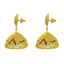 22K Yellow Gold Jhumki Earrings W/ Butta & Meenakari Design - Virani Jewelers